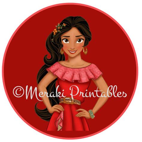 Elena of Avalor Toppers Cupcake tags Bottle Caps Baby Closet Dividers, Thank You Stickers ...