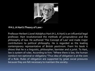 Concept and significance of primary and secondary rules of HLA Hart | PPT