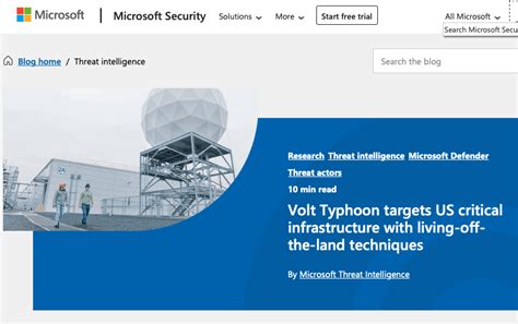 Microsoft: China state-sponsored Volt Typhoon targets US critical ...