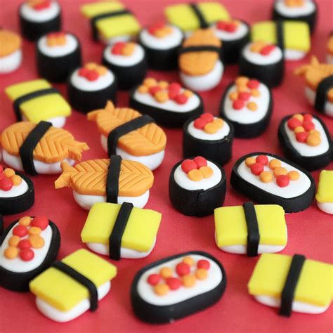 Miniature Clay Sushi. Handmade from Polymer Clay by The Clay Kiosk on Etsy. Sculpey Clay, Cute ...