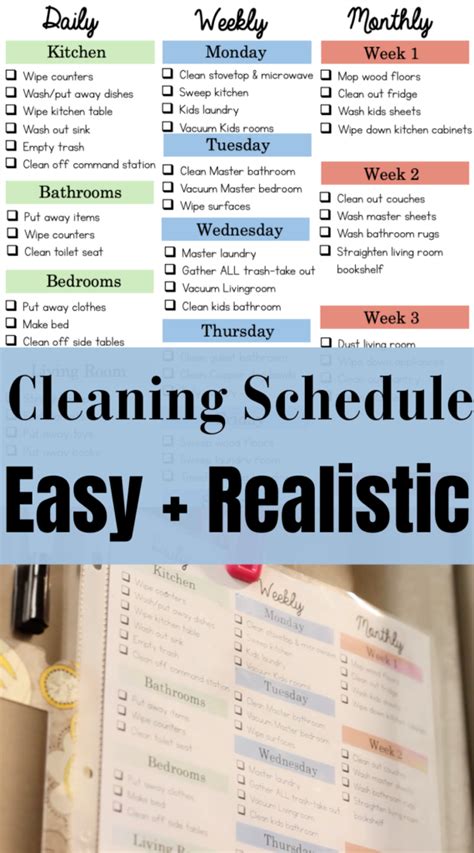 A Realistic Cleaning Schedule: Easy and NOT Overwhelming - Little Tennessee Home