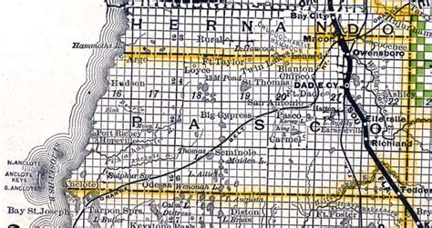 Map of Pasco County, Florida, 1888