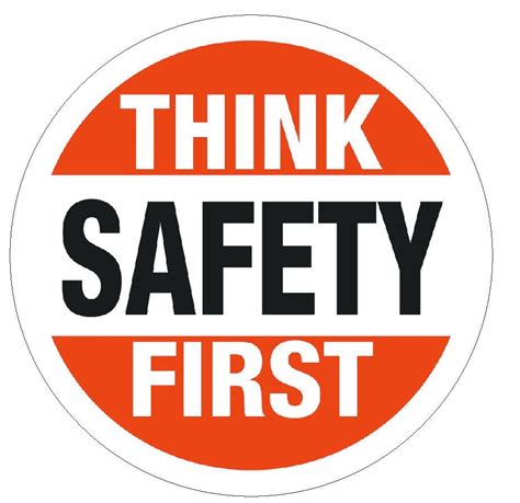 Think Safety First Hard Hat Decal Hard Hat Sticker Helmet Safety Label ...