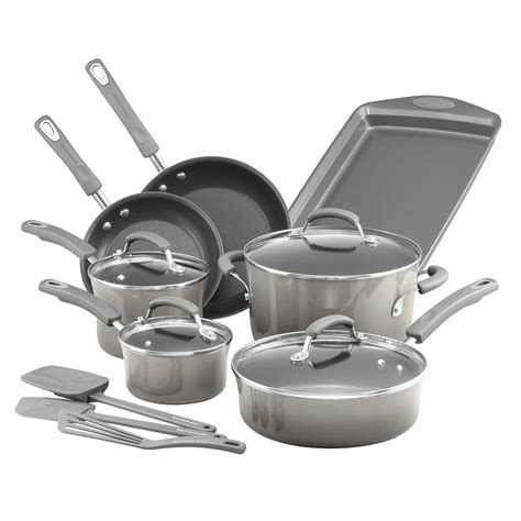 Rachael Ray Classic Brights 14pc Cookware Set with Bakeware and Tools ...