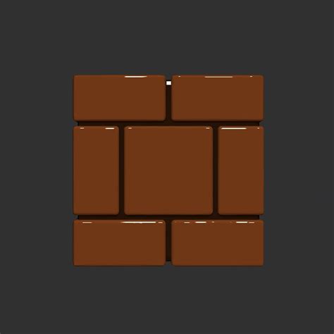 Download STL file Mario Brick Block • 3D printable object • Cults