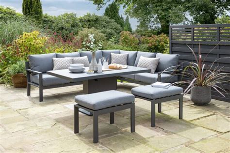 Norfolk Leisure Titchwell Casual Dining Corner Set with Adjustable Table - Cambridge Home & Garden