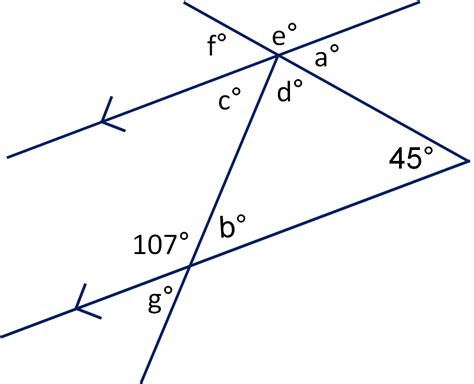 Angles in Triangles and on Parallel Lines (2) Worksheet - EdPlace