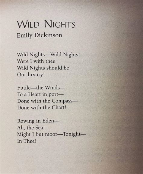 Wild Nights - Emily Dickinson [POEM] : r/Poetry