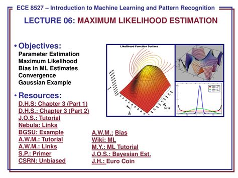 PPT - LECTURE 06: MAXIMUM LIKELIHOOD ESTIMATION PowerPoint Presentation - ID:591596