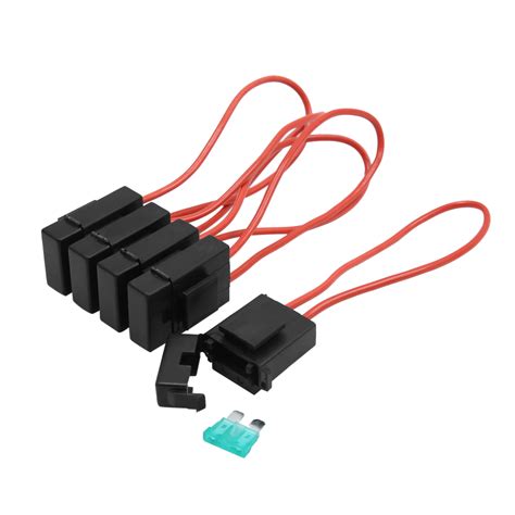 5 Set DC 12V Car In Line Standard Blade Style Fuse Holder with 30A Fuse - Walmart.com