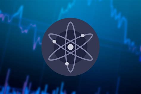 Premium Photo | Cosmos atom cryptocurrency atom coin growth chart on the exchange chart