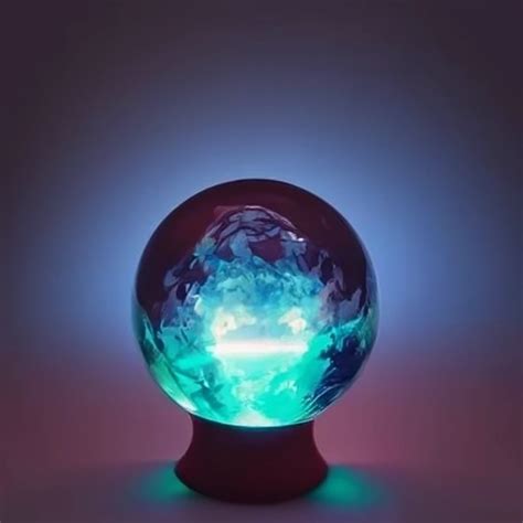 Glowing magic crystal ball