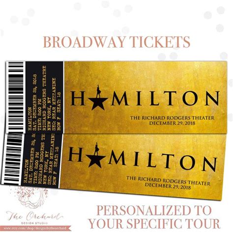 Hamilton Ticket Template Free