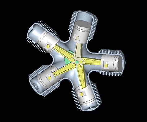 radial engine gif | Radial engine, Engineering, Mechanical design