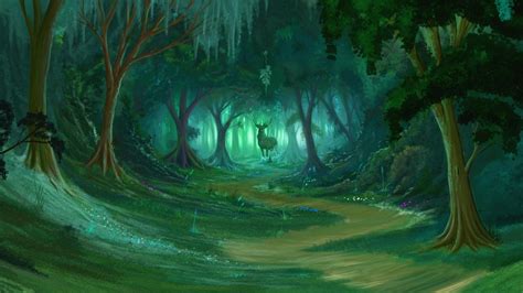 Dark Forest Background Drawing - Forest Art | Bodegawasuon