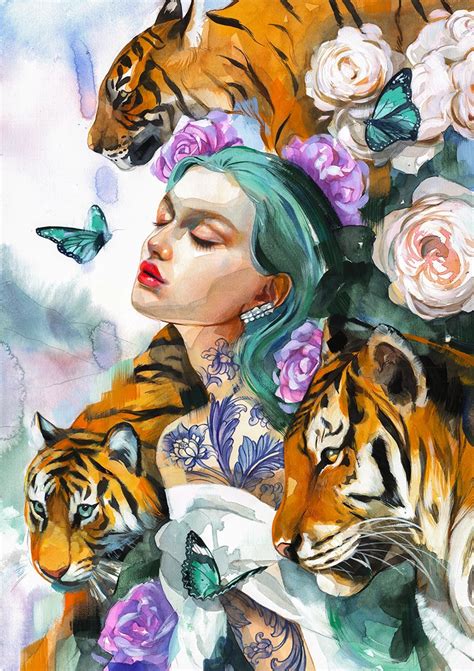 How to paint a Tiger? Chinese New Year inspired Watercolor & Gouache ...