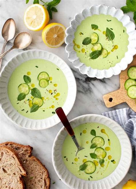 Cold Cucumber Soup Recipe - Love and Lemons