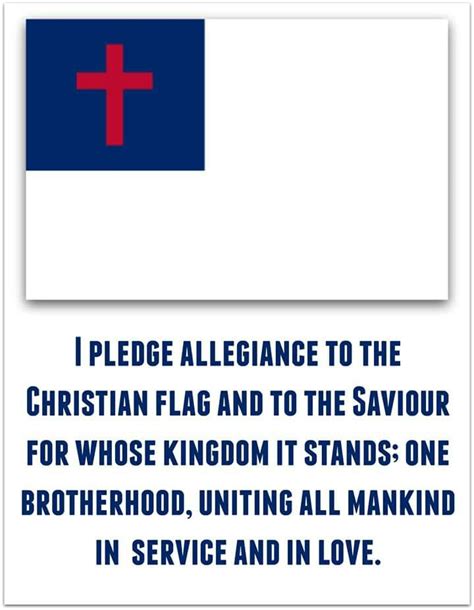 Pledge To The Christian Flag Printable