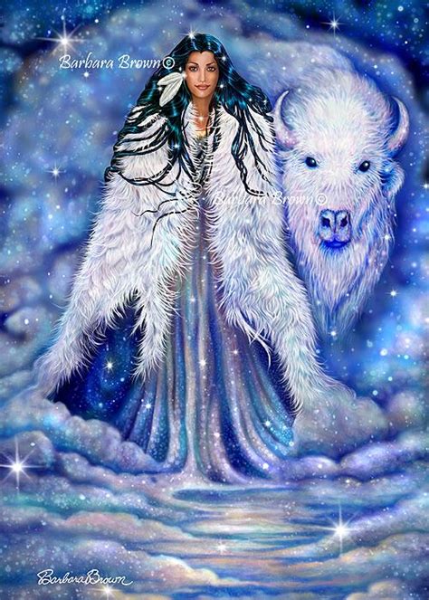 White Buffalo Woman by BarbaraBrownArt on deviantART | Native american mythology, White buffalo ...