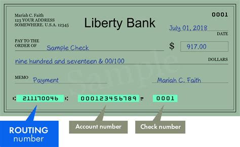 211170282 — Routing Number of Liberty Bank in Middletown (old number is ...