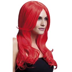 Neon Red Khloe Wig