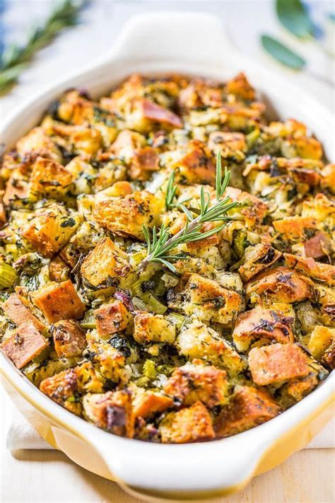 Classic Traditional Thanksgiving Stuffing Recipe - Averie Cooks | Recipe | Traditional ...