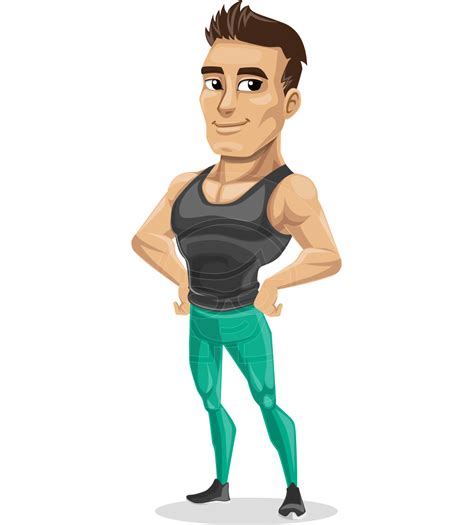 Vector Fitness Cartoon Character - Jim Hit the Gym | GraphicMama ...