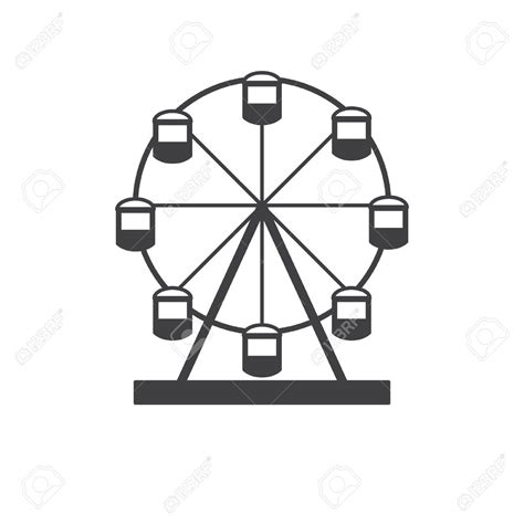 Simple Ferris Wheel Drawing | Free download on ClipArtMag