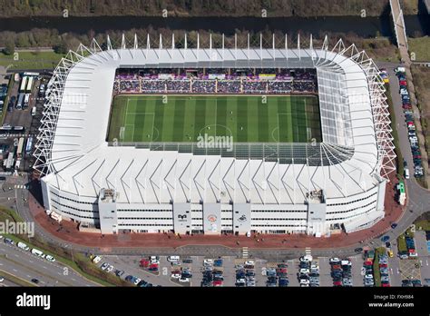 Aerial pictures of the Liberty Stadium in Swansea, south Wales Stock ...