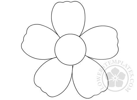 Simple Flower Outline coloring page - Flowers Templates