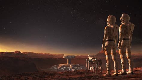 Colonization of Mars Sci-fi art wallpaper - backiee