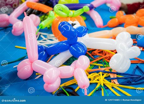 Balloon Twisting Art Children Workshop Colorful Still Stock Image - Image of long, magic: 129774485