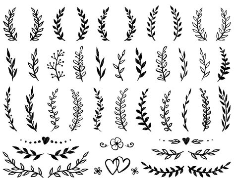 Branches Svg Branches Wreathes Flower Design Element