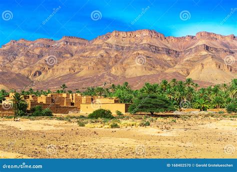 Timiderte Kasbah, Draa Valley, Morocco. Mountain Landscape Stock Photo - Image of oasis, palace ...