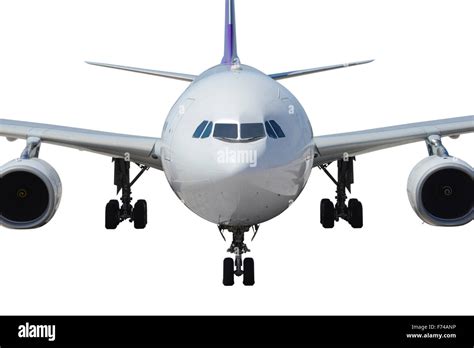 Airplane front view Stock Photo - Alamy