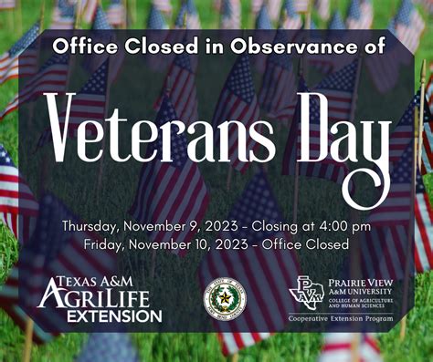 Office Closed in observance of Veterans Day. - Fort Bend