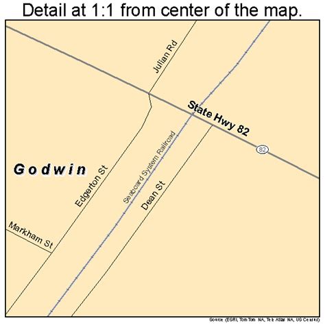 Godwin North Carolina Street Map 3726740