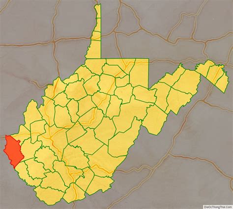 Map of Wayne County, West Virginia - Địa Ốc Thông Thái