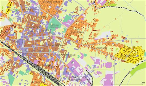 The map of spatial expansion of urban area in Siedlce | Download ...