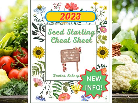 2023 Seed Starting Chart Seeding Cheat Sheet for Garden - Etsy