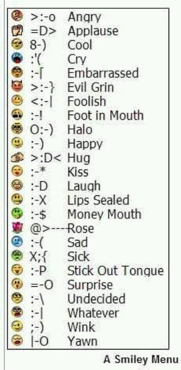 A SMILEY MENU | Smiley, Helpful hints, Words