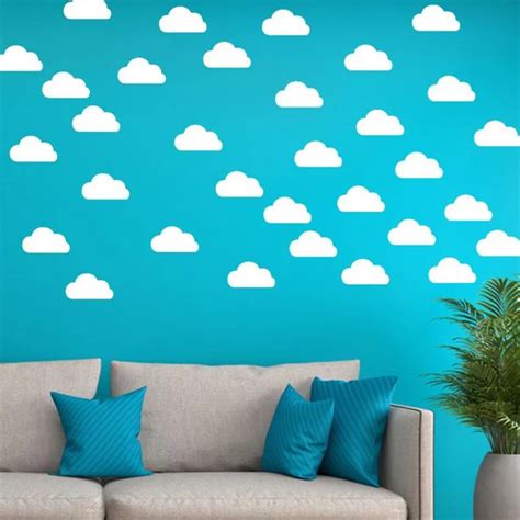 40pcs 10*5CM DIY White Cloud Wall Sticker Kids Room Decoration Art ...