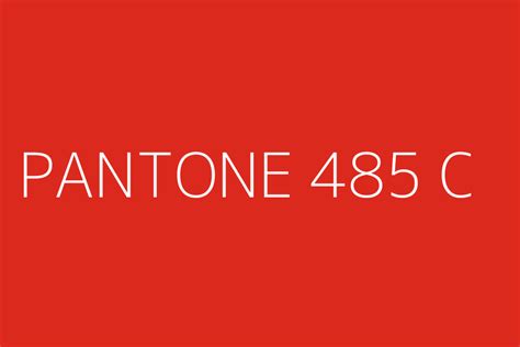 PANTONE 485 C Color HEX code