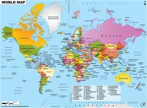 the world map with all countries and major cities in each country's ...