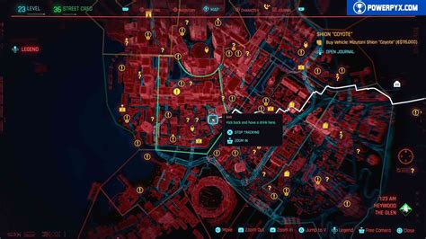 Cyberpunk 2077 lizzies bar location map