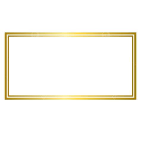 Gold Rectangle Clipart Transparent Background, Gold Rectangle Line Border, Framework, Light ...