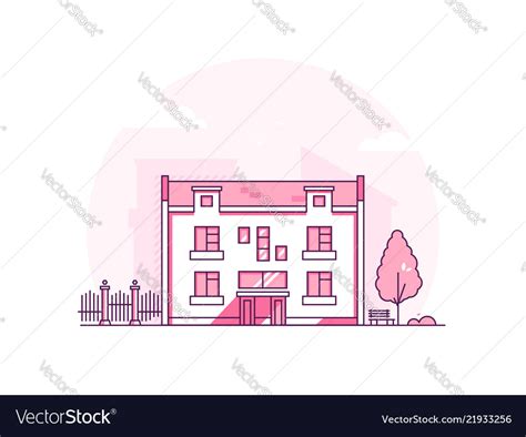 City architecture - modern thin line design style Vector Image