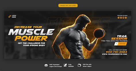 Premium PSD | Gym and fitness web banner template