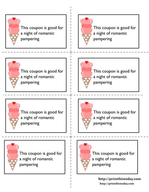 free printable Valentines day coupons | Love coupons, Coupon template, Love coupons for him