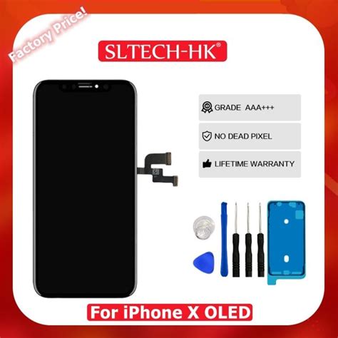 AAA+++ Display For iPhone X OLED Screen Replacement LCD With Touch Digitizer Assembled True Tone ...